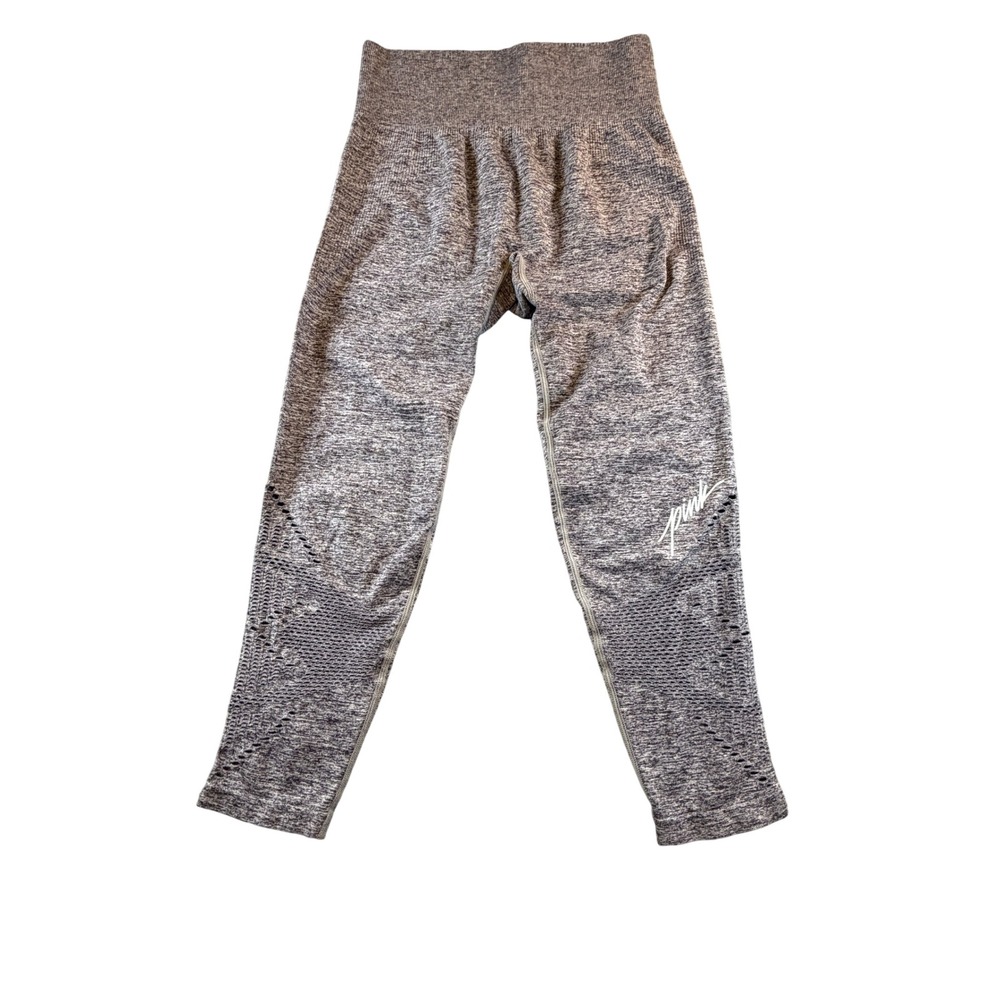 Pink Victoria's Secret Cool & Comfy Grey Marl Seamless Perforated Leggings M